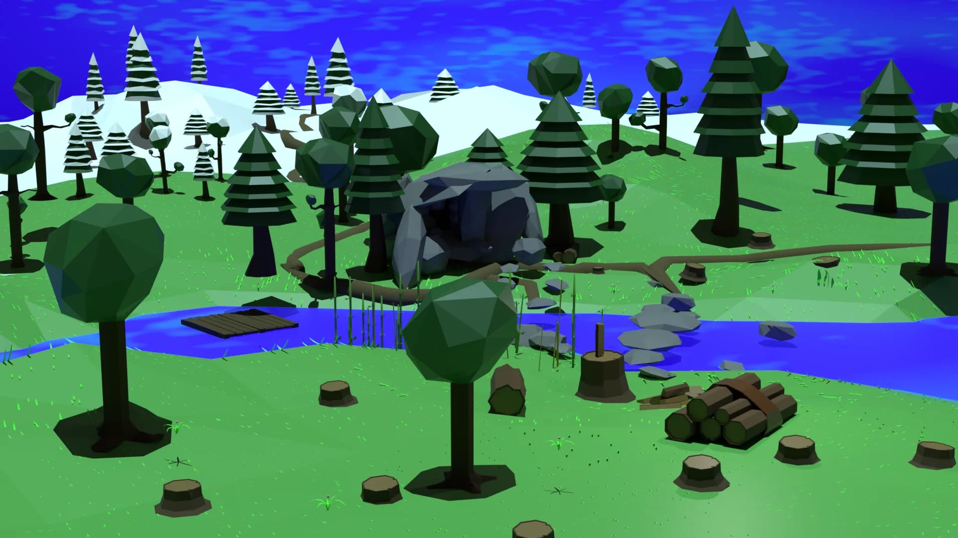 Kommt Freitag! "JK3DA Low Poly Forest Pack"